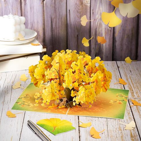 Happy Thanksgiving Pop Up Card, Pumpkin, Flowers, Thanks Giving, 3D Popup Greeting Cards, Gifts for Mom, Grandma, Girl, Women, Table Decorations, 5x7 - Includes Envelope And Message Note in Saudi Arabia