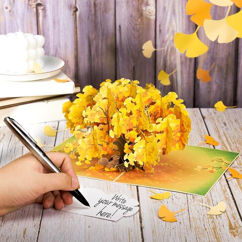 Happy Thanksgiving Pop Up Card, Pumpkin, Flowers, Thanks Giving, 3D Popup Greeting Cards, Gifts for Mom, Grandma, Girl, Women, Table Decorations, 5x7 - Includes Envelope And Message Note in Saudi Arabia