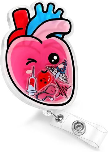 Plifal Badge Reel Holder Retractable with ID Clip for Nurse Nursing - Name Tag Card Funny Medical Assistant Cute Shacker Accessories with Alligator Clip for Student Hospital Office Work Incubator in Saudi Arabia