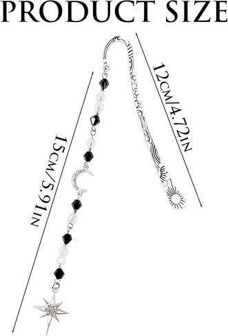 Fourth Wing Metal Bookmark - Silver Fantasy Vintage Beaded Hook Book Marks Dragon Star Charm Cool Unique Page Mark Office School Supplies Gifts for Men Students Teachers Reading Lover Reader in Saudi Arabia