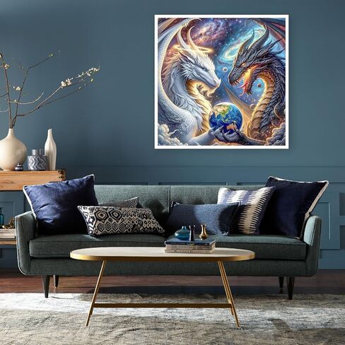 مجموعات فنون الفنون الماس للبالغين والزهور في فاز DIY 5D Diamond Painting Kit للمبتدئين ، نقاط فنية للأحجار الكاملة للحفر للبالغين ، مثالية لديكور الجدار المنزلي 12x16 بوصة in Kuwait
