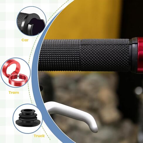 2 PCS Bike Dual Lock-On Handlebar Grips with Wrench - Non-Slip Grips for Mountain Bike, Beach Cruiser, Commuter Bicycles in Saudi Arabia