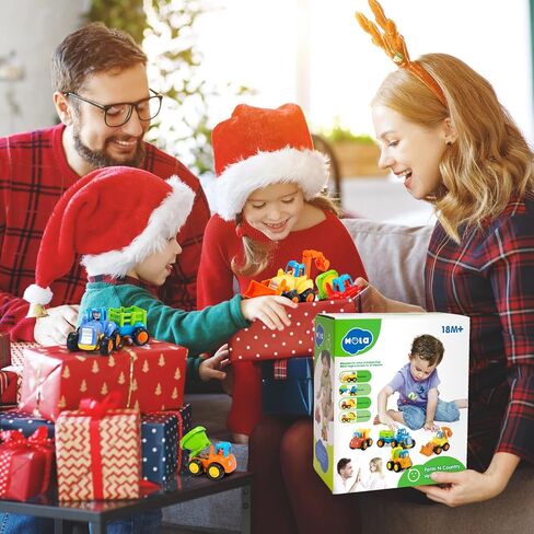 HOLA Toys for 1 2 3 Year Old Boy Birthday Gift - 3 PCS Friction-Powered Trucks Toddler Boy Toy, Sweeper Truck Toddler Toys 1-2 Early Educational Baby Christmas Birthday Stuffer in Saudi Arabia