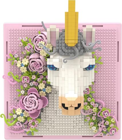Chameleon Animal 3D Wall Art Micro Mini Building Set ، ديكور جدار منزلي فريد من نوعه أو عرضه على الطاولة ، لا متوافق مع مجموعة LEGO ، لعبة هدية مثالية للبالغين الفتيات (1376 PCS) in Saudi Arabia
