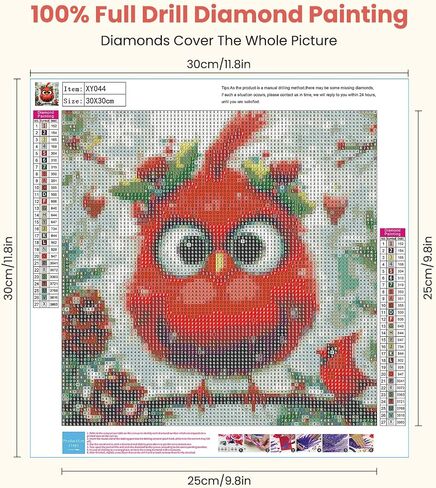 Miwixy Christmas Diamond Art Kits for Adults,Christmas Tree Diamond Painting Kit,5D Round Full Drill Winter Diamond Art Canvas for Beginners Home Wall Decor 12 x 12 Inch in Saudi Arabia