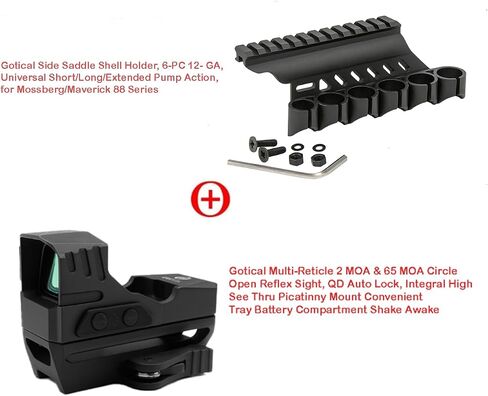 حامل صدفة سرج جانبي من Gotical، 6-PC 12- GA، مضخة عالمية قصيرة/طويلة/ممتدة، لسلسلة Mossberg/Maverick 88 in Kuwait