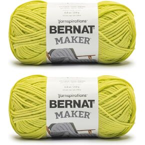Bernat Maker Pink Yarn - 2 Pack of 250 g / 8.8 oz - 75% Cotton 25% Nylon - #5 Bulky - 290m /317Yards - for Knitting, Crochet and Amigurumi in Kuwait