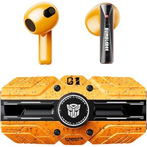 Transformers TF-T80 Bluetooth True Wireless Earbuds with Noise Cancelling in-Ear Cool HiFi HD Calling Dual Modes Sports Music Game Long Endurance Earphones - Yellow Bumblebee in Kuwait