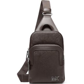 Michael Kors Edison Medium Double Zip Sling Pack, Black Hardware/Black in Saudi Arabia