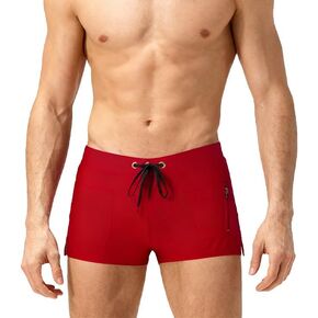 Men's Loose Quick Dry Swim Trunks, Drawstring Beach Shorts with Zippered Pockets, Soft Comfort, Wear at Swim Pool Or Vacation in Kuwait