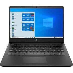 HP لابتوب 14، انتل سيليرون N4120، ذاكرة RAM 4GB، تخزين 64GB، شاشة لمس HD 14 انش، ويندوز 11 هوم، رفيع ومحمول، رسومات 4K، سنة واحدة من مايكروسوفت 365 (14-dq0060nr، 2021، اسود جيت) in Kuwait