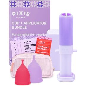 Pixie Menstrual Cup Applicator - Inserts Like A Tampon™ - Every Woman Can Now Use Period Cups - Perfect for Long Nails - Self Sanitizer TPE Properties - Travel Case in Kuwait