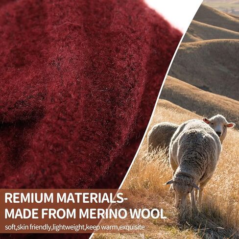 FGZ Women's Wool Blend Knitted Beanie - Ultra Soft, Seamless Slouchy Beanie Hat for Winter in Kuwait