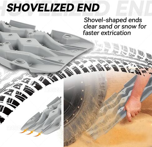 FAHKNS Off-Road Traction Boards with Jack Lift Base: 2 PCS Recovery Tracks for Sand, Mud, Snow, Tire Traction Pads for RV Truck 4X4 SUV Emergency Tire Traction (41", Orange) in Saudi Arabia