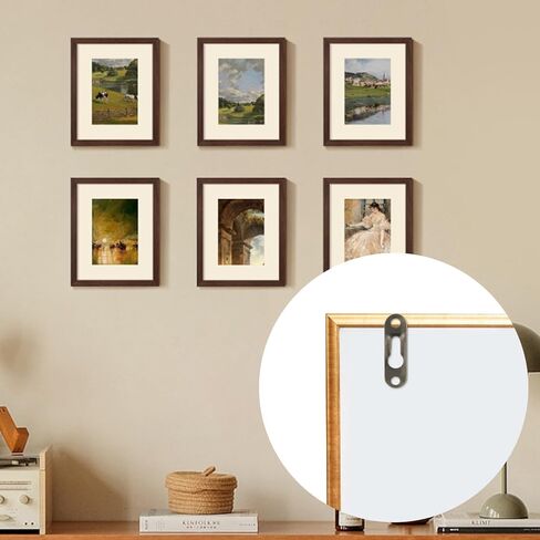 Geesatis 50 PCS Heyeole Hools ثقيلة ثقب ثقب معلق شماعات الصورة المعدنية ، مع مسامير التثبيت ، 43 × 16 مم ، الفضة ، السطح المسطح in Saudi Arabia