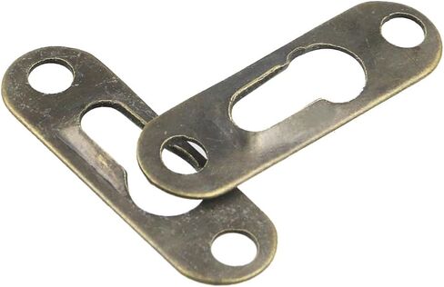 Geesatis 50 PCS Heyeole Hools ثقيلة ثقب ثقب معلق شماعات الصورة المعدنية ، مع مسامير التثبيت ، 43 × 16 مم ، الفضة ، السطح المسطح in Saudi Arabia