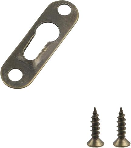 Geesatis 50 PCS Heyeole Hools ثقيلة ثقب ثقب معلق شماعات الصورة المعدنية ، مع مسامير التثبيت ، 43 × 16 مم ، الفضة ، السطح المسطح in Saudi Arabia
