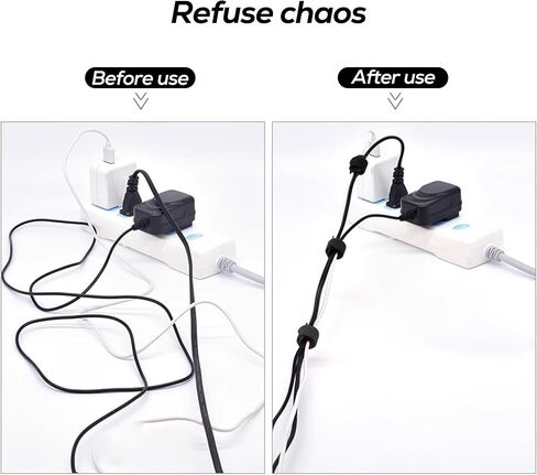 100-Pack T-Type Cable Straps – Reusable Cord Wraps for Cable Organization & Desk Setup in Saudi Arabia