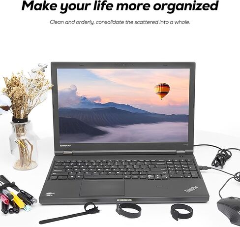 100-Pack T-Type Cable Straps – Reusable Cord Wraps for Cable Organization & Desk Setup in Saudi Arabia