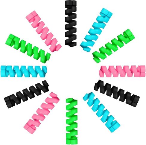 12 Pack Charger Protectors, Silicone Cable Saver, Mouse Cable Wire Protector, Cord Saver Compatible in Saudi Arabia