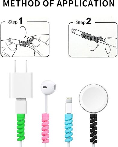 12 Pack Charger Protectors, Silicone Cable Saver, Mouse Cable Wire Protector, Cord Saver Compatible in Saudi Arabia