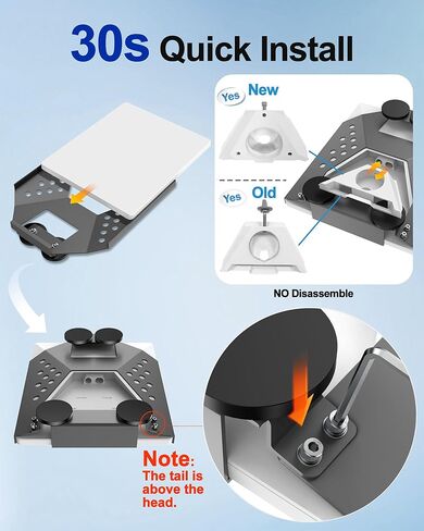 للحصول على جبل Mini Mini ، Magnetic Starlink Mini Mount Mount Cup Cup Associory Truck RV Flat Rack Roof Kit Boat V4 ， للتخييم والظروف عالية السرعة والظروف المتطرفة (أبيض) in Kuwait