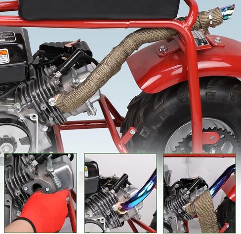 أنبوب عادم الخروج الخلفي المركز الترقيث متوافق مع Predator 79cc 98cc 99cc 3.0hp 154f محرك الدراجة الصغيرة Coleman Ct100u Cc100x Massimo Mb100 F-RP GMB100 Rascal Lite in Kuwait