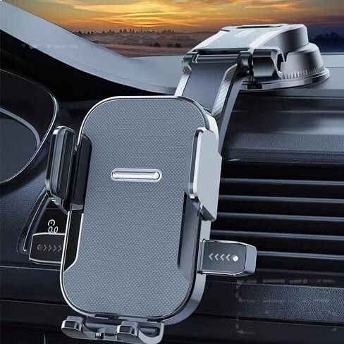 Car Phone Mount, Windshield & Dashboard Phone Holder with Adjustable Long Arm & Strong Suction Cup, Universal Cell Phone Car Mount for All Phones in Saudi Arabia