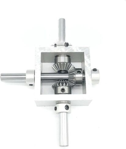 Miter Transmission 1pcs Dual Shaft Bevel Gearbox 1:1 Transmission 90 Degree Reversing Gearbox Corner Steer Device Right Angle Small Bevel Gear Box Pinion Mechanical(Model 6 6mm Shaft) in Kuwait