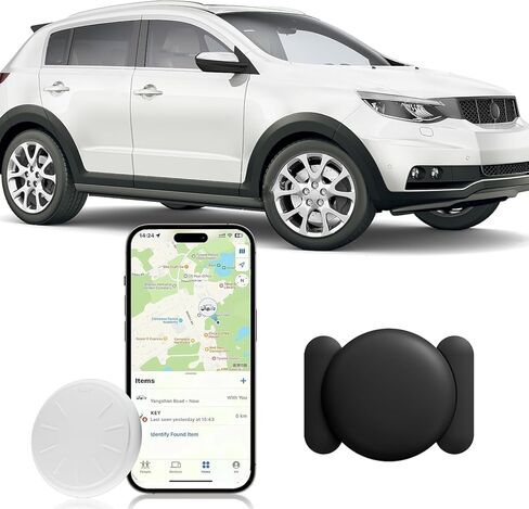 Tracker Device for Vehicles,No Subscription GPS Car Tracker Works with Apple Find My(iOS Only),Anti-Lost Car Locator,Mini Hidden Car Tracker with Magnetic Case (Black,1PCS) in Kuwait