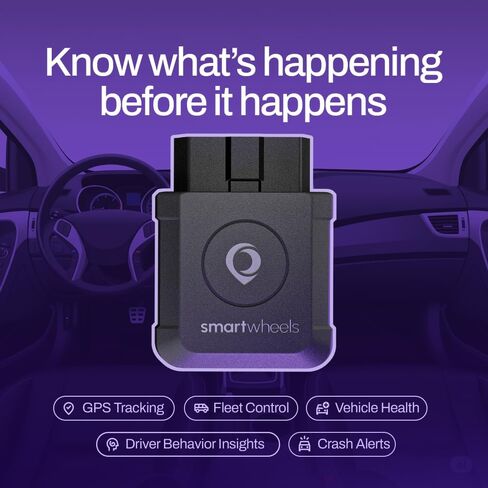 GPS Tracker for Vehicles- Real Time Location Tracking, Route History, Speed & Driving Insights, Geo-Fence, Accident Alerts |Car Tracker for Families & Fleets |Cancel Anytime in Saudi Arabia