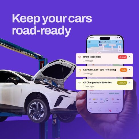 GPS Tracker for Vehicles- Real Time Location Tracking, Route History, Speed & Driving Insights, Geo-Fence, Accident Alerts |Car Tracker for Families & Fleets |Cancel Anytime in Saudi Arabia