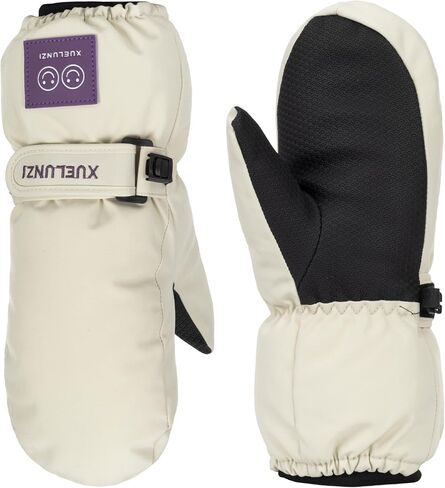 Kids Winter Ski Snow Gloves - Warm Waterproof Fleece Snowboard Mittens with Long Cuff for Boys Girls(for 9-14 Years) in Saudi Arabia