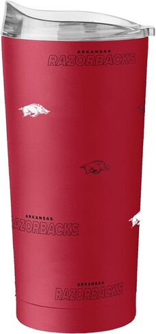Logo Brands NCAA Wisconsin Badgers 20oz Native Powder Coat Tumbler - Double-Wall Insulated, Non-Slip Base, and High Lip Slider Lid in Kuwait