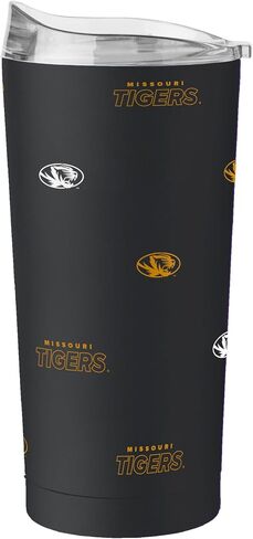 Logo Brands NCAA Wisconsin Badgers 20oz Native Powder Coat Tumbler - Double-Wall Insulated, Non-Slip Base, and High Lip Slider Lid in Kuwait