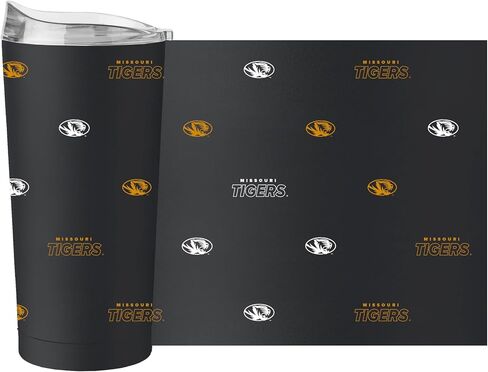 Logo Brands NCAA Wisconsin Badgers 20oz Native Powder Coat Tumbler - Double-Wall Insulated, Non-Slip Base, and High Lip Slider Lid in Kuwait