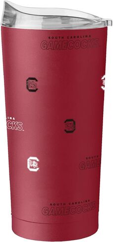 Logo Brands NCAA Wisconsin Badgers 20oz Native Powder Coat Tumbler - Double-Wall Insulated, Non-Slip Base, and High Lip Slider Lid in Kuwait