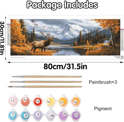 Yomiie Paint by Numbers Kits for Adults, Bunny DIY Canvas Acrylic Paint Kits, Easy Easter Bunny Paint by Numbers for Beginners and Adults, Arts Craft for Home Wall Decor 16x20 inch in Saudi Arabia
