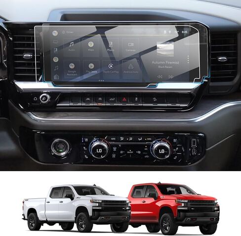 Moonlinks 2PCS Tempered Glass Screen Protector 13.4" Compatible with 2022-2025 Chevy Silverado GMC Sierra 1500/2500/3500 Navigation Touchscreen Protector High Definition 9H Hardness Anti-Fingerprint in Saudi Arabia