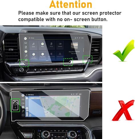 Moonlinks 2PCS Tempered Glass Screen Protector 13.4" Compatible with 2022-2025 Chevy Silverado GMC Sierra 1500/2500/3500 Navigation Touchscreen Protector High Definition 9H Hardness Anti-Fingerprint in Saudi Arabia