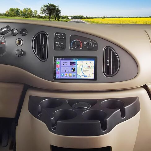 Android 14 Car Stereo for Ford E150 E250 E350 1998-2008 with Wireless CarPlay and Android Auto, 7" IPS Touchscreen Double Din Car Radio Support Bluetooth GPS WiFi SWC FM SWC Mirror Link Backup Camera in Saudi Arabia
