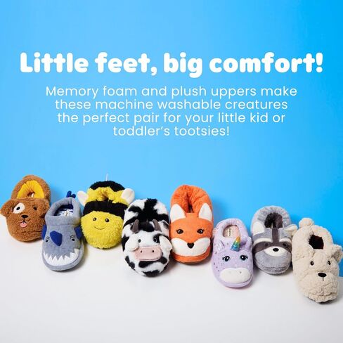 Dearfoams Unisex-Child Kids Toddlers Whimsical Animal Critter Washable Slipper in Saudi Arabia
