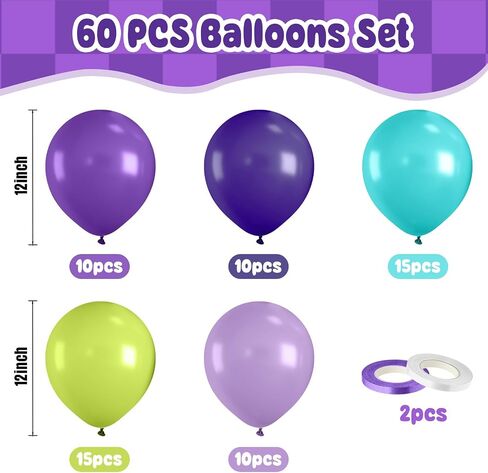 60PC Rainbow Balloons, Colorful Balloon for Birthday Party Decorations in Saudi Arabia