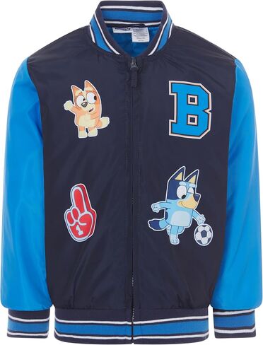 Bluey Varsity Zip Up Bomber Jacket Toddler to Little Kid Sizes (2T - 7-8) in Saudi Arabia