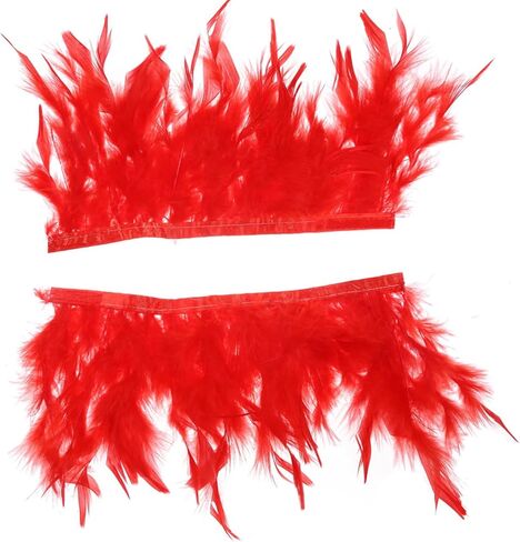 2PCS(1Pair) Cute Feather Wrist Cuff for Women Party Halloween Costume Cosplay Feather Wristband Arm Warmer Long Feather Gloves(Lake Blue-1 Pair) in Saudi Arabia