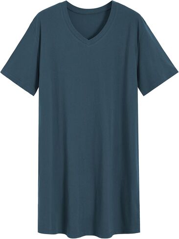 Latuza Men's Cotton Nightshirt Short Nightgown 2 Pack in Saudi Arabia