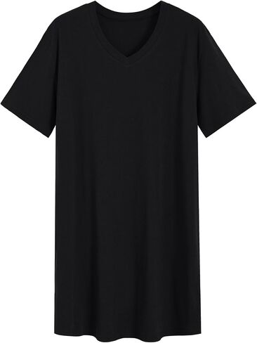 Latuza Men's Cotton Nightshirt Short Nightgown 2 Pack in Saudi Arabia