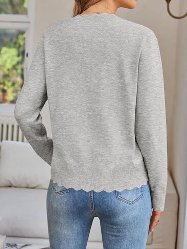 LILLUSORY Womens Cardigan Sweaters Long Sleeve Casual Lightweight Button Down V-Neck Fall Clothes 2025 in Saudi Arabia