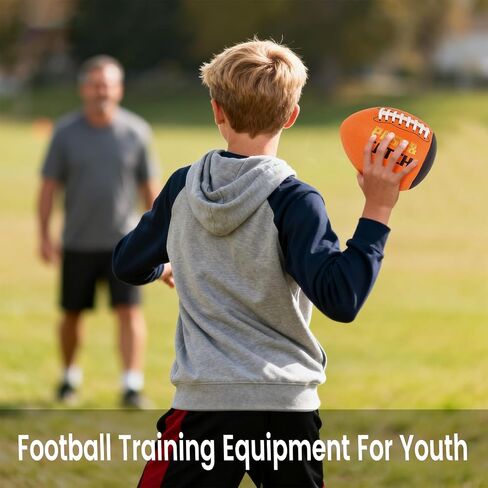 KUYOTQ PassCatch Kids Youth Training Football for Ages 5-13 Composite Leather Junior Football Training Equipment Improving Ball Handling Shooting Passing and Pro-Level Skills (Deflated) in Saudi Arabia