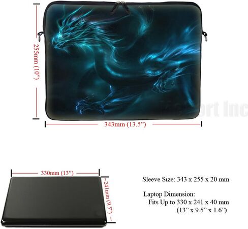 15.6 بوصة حقيبة كمبيوتر محمول من النيوبرين حقيبة حمل مع تصميم مقبض مخفي متوافق مع MacBook Air Ultrabook ، Chromebook - تصميم مشغل الكاسيت in Saudi Arabia